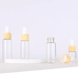 透明なクリア5ml 10ml 15ml 20mlエッセンシャルオイルドロッパーボトルガラス血清ボトル化粧品エッセンス