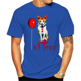 Camisetas para hombres Camiseta 2023 Camiseta de algodón para una Juventude de Meia-Idade O Velho Gatinho Pennywise Horror Gato Camisa Masculina