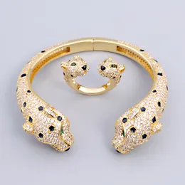 Duplo leopardo torque quadrado diamante pulseira pulseira mens luxuoso designer de prata pulseira engrenagem jóias femme conjunto mulheres homens casal pulseiras jewlery presentes de festa