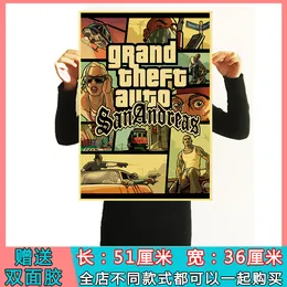 Grand kradzież latający samochód plakat GTA5 wielkość sypialni na ścianę dekorację pokój pomalowanie sypialni tapeta na ścianę wisząca rdzeń obrazowy