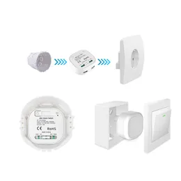 Zigbee Gateway Scene Switch Smart Home Cable Free Pastable Voice Remote Control Switch Timer inomhus Hela kopplingen