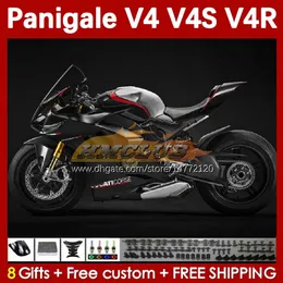 Ducati Street Fighter Panigale V4 V4 S R V4S V4R 18-22 KOMPLİK 41NO.13 V4-S 18 19 20 V-4S V-4R 2018 2019 2020 Enjeksiyon Kalıp Vücudu Siyah Glossy