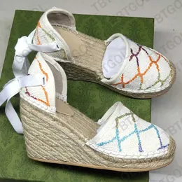 A114 Women Sexy Sandals Designer platforma klinowa sandały espadrille moda