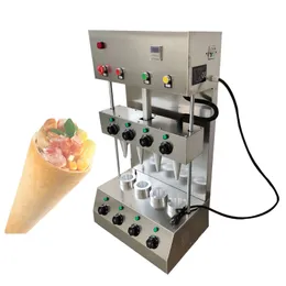 Máquina de biscoito de sorvete automático Máquina de biscoito Dairy Waffle Sweet Waffle Pizza Cone Maker para venda