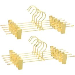 Hangers Racks byxa gjord av metall 10 stycken kläder 30 5 cm med 2 non slip clips för kjolar byxor underkläder 230324