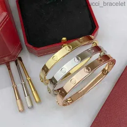 High End Luxury Screwdriver Love Armband Fashion Unisex Cuff Armband 316L Rostfritt stål Pläterad 18K Guld Jewelryluxurys