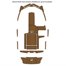 2018 AXIS A22 Badeplattform, Cockpit-Pad, Boot, EVA-Schaum, Faux-Teak-Deck-Bodenmatte, selbstklebender, selbstklebender SeaDek-Boden im Gatorstep-Stil