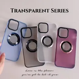 Frosted anti fingerprint magnetic leakage label phone case For iPhone14ProMax 14Pro 14 13ProMAX