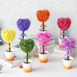 Decorative Flowers Safe Unique Topiary Artificial Plum Blossom Plants Scentless Simulation Tree False For Parterre