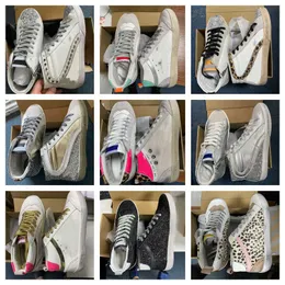 Zebra 2023 Goldens Brand Gooseitys New Custom Deluxe Sneakers Casual Slide Shoes Shoede Sheeakers White Leopard Skin Leath