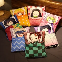 Плюшевые кукол Demon Slayer Anime фаршированная подушка милая дьявола Blade Manga Coushion Cushion Kimetsu no Yaiba tanjirou Nezuko U230323