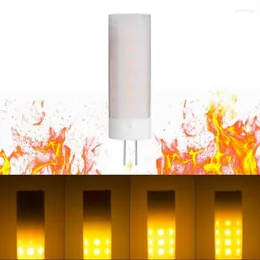 G4/G9/E14 LED -glödlampa Dynamisk flameffekt majslampa Dekorativa lampor glödlampor DC12V Retroemuleringsbrandflimmerförbränning