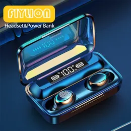 Słuchawki telefonu komórkowego F9 Słuchawki bezprzewodowe TWS Bluetooth 51 9D Stereo Sports Earbuds Redukcja szumu Gra Power Bank SEALSS 230324