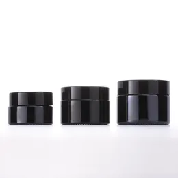 Vasos de creme preto recarregável 15g 30g 50g de loção para embalagens cosméticas garrafas