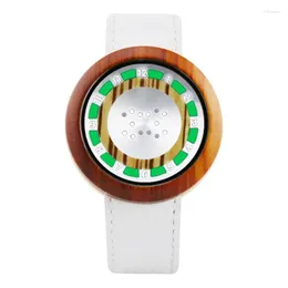 Wristwatches 2023 Design High Quality Luxury Wooden Quartz Watch Fashion Casual Adjustable Color Dial Gift Clock For Men Women
