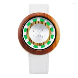 Orologi da polso 2023 Orologio al quarzo in legno di lusso di design di alta qualità Orologio da regalo con quadrante colorato regolabile casual alla moda per uomo donna