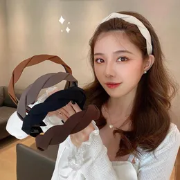 New Fashion Women Headband Solid Color Braided Hairband Non-Slip Teeth Headwear Spring Hair Accessories