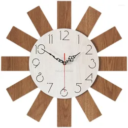 Wanduhren, große Uhr, modernes Holz, Wohnzimmer, kreative geräuschlose Uhren, 3D-Heimdekoration, Dekoration, Geschenkideen