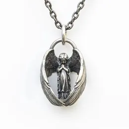 S3552 Fashion Jewelry Retro Angel Wings Pendant Necklace For Man Women Niche Design Unisex Wing Necklaces