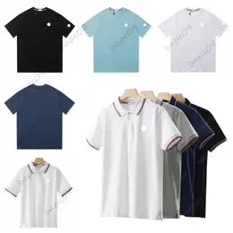남성 디자이너 폴로 셔츠 여름 셔츠 자수 짧은 소매 캐주얼 남자 티셔츠