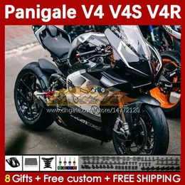 Motorcycle Fairings For DUCATI Street Fighter Panigale V 4 V4 S R V4S V4R 18-22 white black Bodywork 41No.34 V4-S V4-R 18 19 20 V-4S V-4R 2018 2019 2020 Injection Mold Body