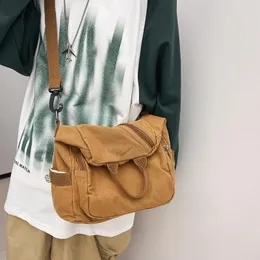 Rucksack Japanische Lazy Feng Shui Wash Canvas Für Männer Und Frauen Große Kapazität Einzelne Schulter Messenger Bag Klein