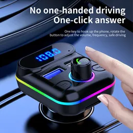 FM -sändare Bluetooth 5.0 Handsfree Car Kit Audio MP3 Spelare med dubbel USB 4.2A Fast Charger Auto FM Modulator