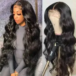 Nowa przednia koronkowa peruka południowoafrykańska kobiety długie kręcone włosy Big Wave Wig230323