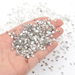 ديكورات فن الأظافر SS2-SS50 Crystal Rhinestones Flat Back Glitter for Nails Accessor Diy Stones Glue on Beads Jewelry