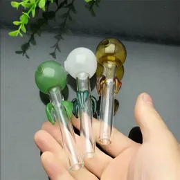 Hookahs Colorful disc Flower Color Bubble straight pipe Glass water hookah Handle Pipes smoking