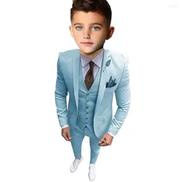 Män kostymer barn pojkar formell kostym set 3 stycken mode smal fit klädkläder ring bärare outfit 2023 senast för