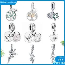 925 Siver Koraliki Charms for Pandora Charm Bracelets Designer dla kobiet Little Fairy Tree Starfish Shell Boy Girl