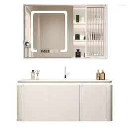 Badezimmer-Waschtischarmaturen, Hautgefühl, ganzes Waschbecken, Schrank, Spiegelkombination, Internet-Promi-Wasserhahn, Waschbecken