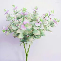 Dekorativa blommor konstgjorda bordsskivor växter eukalyptus gäng falsk bröllop dekoration blommor arrangemang material julheminredning