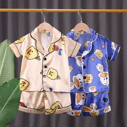 Baby pyjamas sätter barnkläder kläder sätter nya sommarbarn tecknad pyjamas för flickor pojkar sömnkläder långärmad bomull nattkläder w9dp#