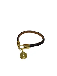 designers Charm Bracelets Fashion Classic Flat Brown brand designer Leather Bracelet for women and men Metal Lock Head earrings bracelets suit with box