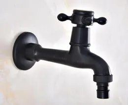 Bathroom Sink Faucets Black Oil Rubbed Bronze Single Cross Handle Washing Machine Faucet /Garden Water Tap / Laundry Taps Mav345