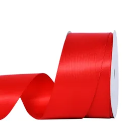ギフトラップ1-1/2 "カラーレッドダブルフェイスサテンリボンロール - ギフトパッケージラッピングのための100ヤード、DIYクラフトフラワーヘアオーナメント手作りクラフト縫製結婚式の装飾