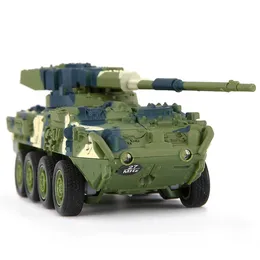 ElectricRC Car 24GHz Mini RC Tank With Light Model Military Toy Vehicle Rotatable Wireless Charging Tanks Simulation Gifts Toys for children 230325