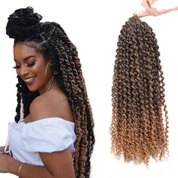 Water Wave Crochet Passion Twist Hair Pre Looped 1B/27 Ombre 18Inch Braid
