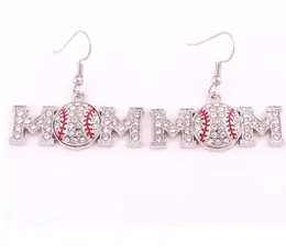 Samlingsbar för basebollmamma Rhinestone Softball pannband örhänge bling halsband sport spel boll post rhinestone basket volleyboll baseball fotboll