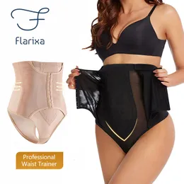 Shapers da donna Flarixa Waist Trainer Body Shaper Tummy Slimming Underwear Vita alta Pancia piatta Mutandine Butt Lifter Shaper Plus Size Tanga 230325