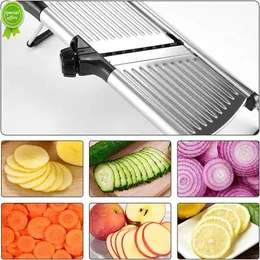 NOVO 304 Mandolina de aço inoxidável Profissional Slicer de vegetais Ralador de legumes ajustável com lâminas acessórios de cozinha