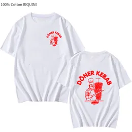 Мужские футболки донер Kebab Graphic Fuse Tee Fashion Summer Summer -рубашка T Tops Tees Одежда уличная одежда Camisetas 230325
