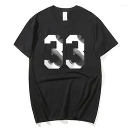 남자 T 셔츠 티셔츠 탑 여름 선수 33 번호 면화 O-Neck Short-Sleeved Shirt 남자 패션 Harajuku Basketball Jersey