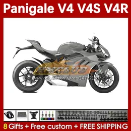 Carénages de moto pour DUCATI Street Fighter Panigale V4S V4R V 4 V4 S R 18 19 20 Corps 41No.70 V4-S V4-R 18-22 V-4S V-4R 2018 2019 2020 Moulage par injection Carrosserie gris brillant