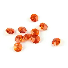 Energilagring Batteri Chandelier Crystal 14mm Orange Red Octagon Beads For Home Party Garden Lighting Door Window Diy Decor DHHPW