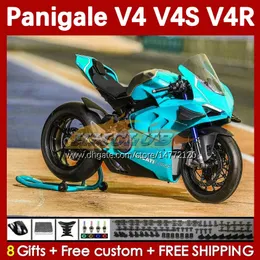 Motorcykelmässor för Ducati Street Fighter Cyan Stock Panigale V4S V4R V 4 V4 S R 18 19 20 Body 41no.72 V4-S V4-R 18-22 V-4S V-4R 2018 2019 2020 Injektion Mögel Kroppsarbete