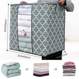 Storage Boxes Bins Clothes organizer Foldable Comforter Storage Bag Household Clothing Storage Box Dustproof Quilt Storage bolsas de almacenamiento P230324