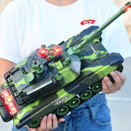 ElectricRC Car 1 12 Big RC Tank Toy CrossCountry追跡されたリモートコントロール車両充電器バトルバトル趣味のおもちゃのお子様子供ギフト230325